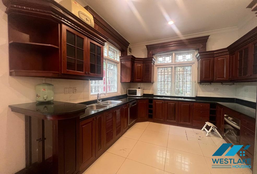 Garden 5 bedrooms house for rent in Ciputra, Tay Ho ward, Ha Noi