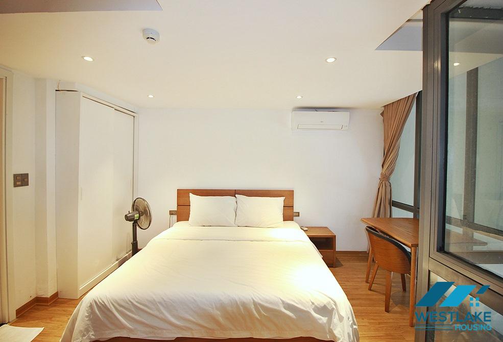 Lovely 01 bedroom duplex apartment for rent on Xuan Dieu street, Tay Ho, Ha Noi