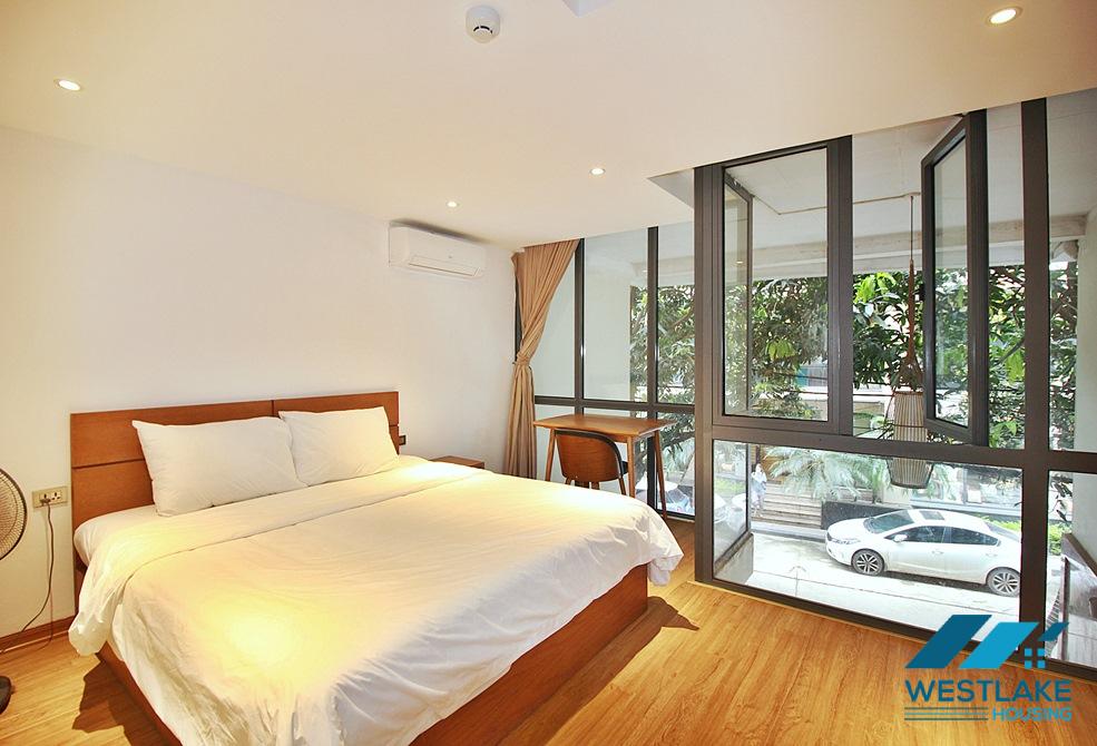 Lovely 01 bedroom duplex apartment for rent on Xuan Dieu street, Tay Ho, Ha Noi