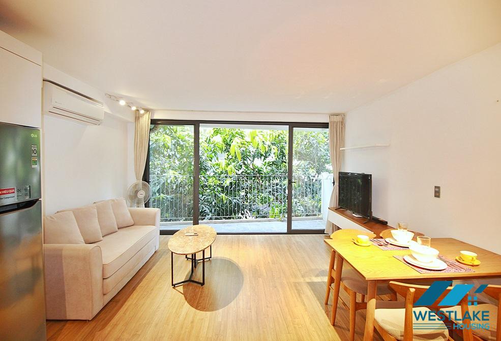 Lovely 01 bedroom duplex apartment for rent on Xuan Dieu street, Tay Ho, Ha Noi