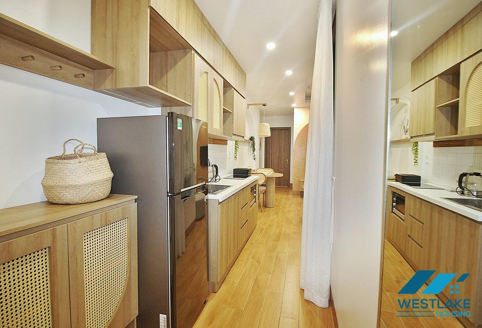 Lake view 01 bedroom apartment for rent on Vu Mien street, Tay Ho, Ha Noi