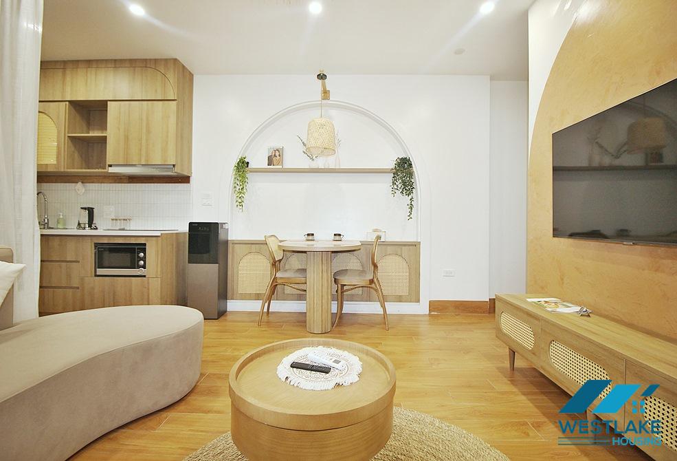 Lake view 01 bedroom apartment for rent on Vu Mien street, Tay Ho, Ha Noi