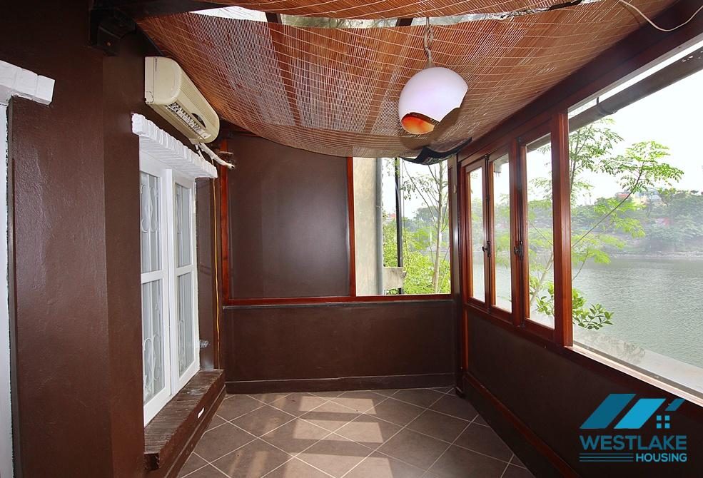 Beautiful house with large yard and lake view available for rent in Westlake area, Tay Ho, Ha Noi