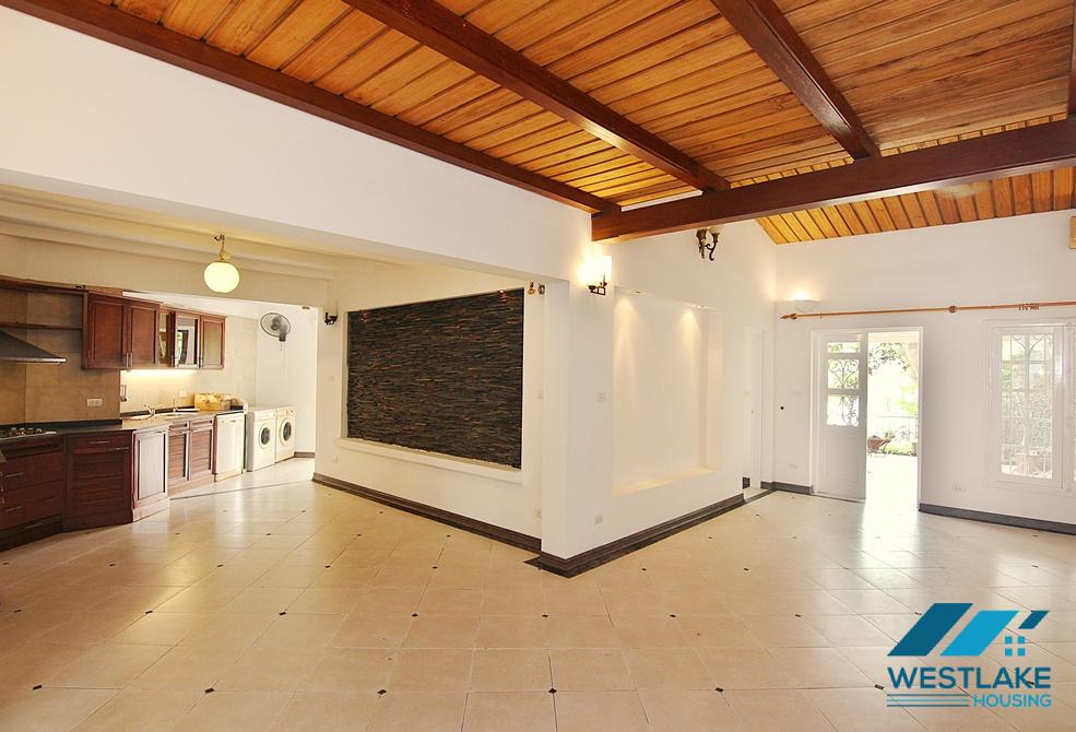 Beautiful house with large yard and lake view available for rent in Westlake area, Tay Ho, Ha Noi