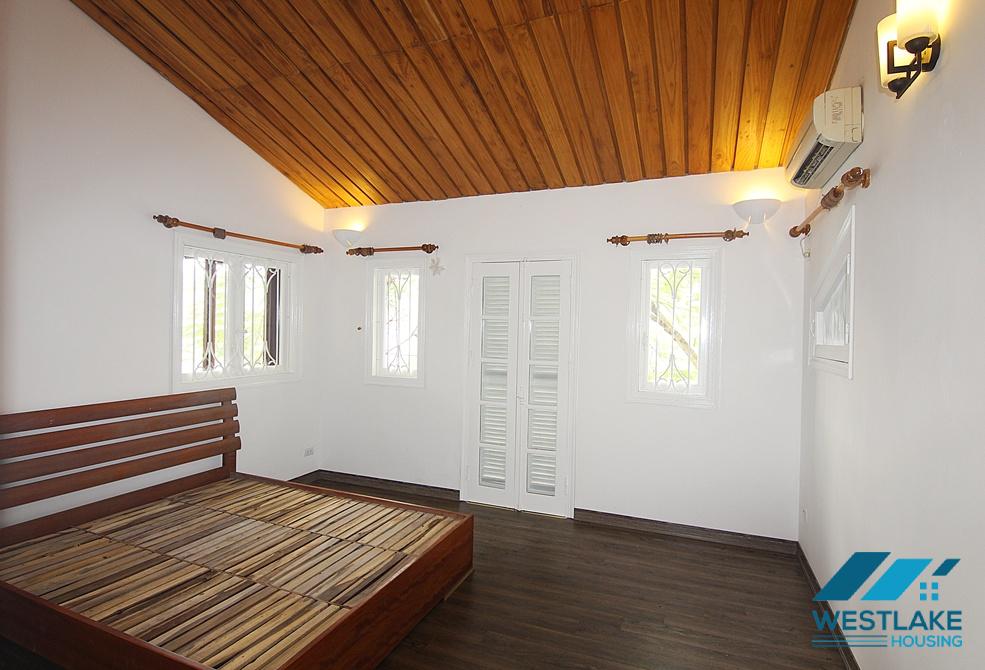 Beautiful house with large yard and lake view available for rent in Westlake area, Tay Ho, Ha Noi