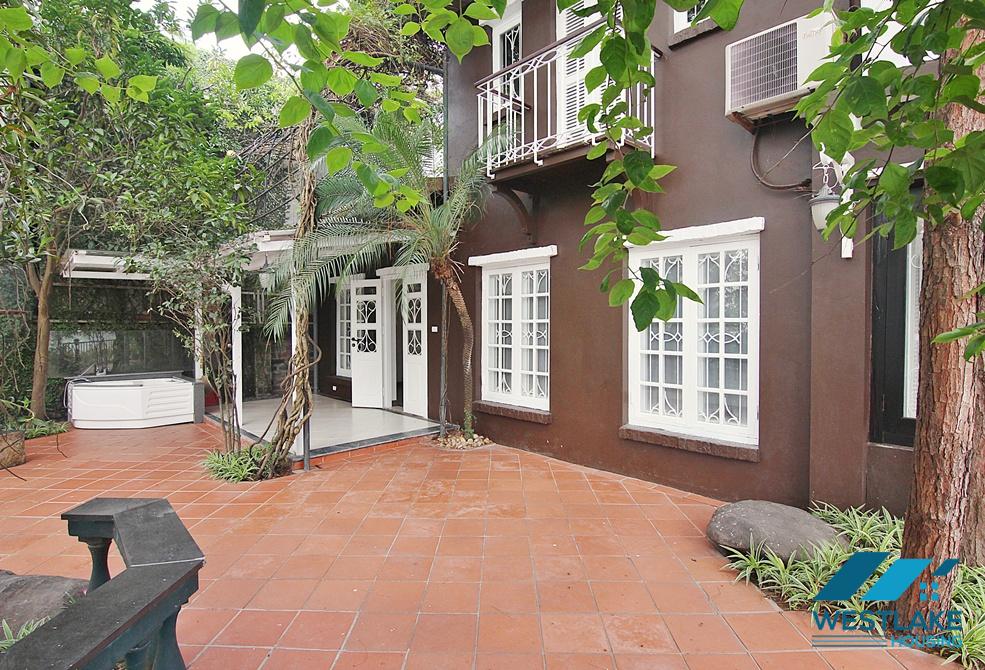 Beautiful house with large yard and lake view available for rent in Westlake area, Tay Ho, Ha Noi