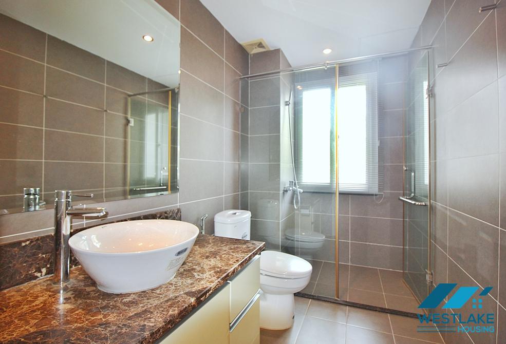 Semi-furnished 4 bedrooms house with big yard for rent in Tay Ho ward, Ha Noi