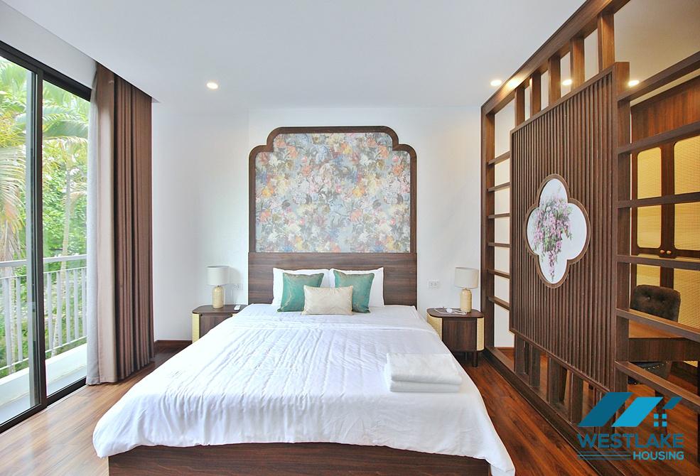 A charming and spacious four bedrooms for rent on Xuan Dieu street, Tay Ho, Ha Noi