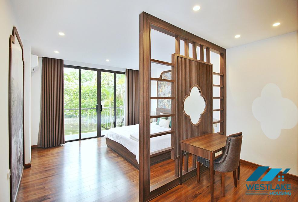 A charming and spacious four bedrooms for rent on Xuan Dieu street, Tay Ho, Ha Noi