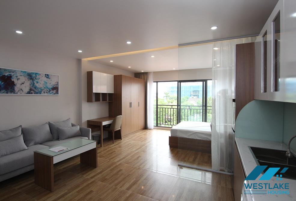 Bright and spacious studio apartment for rent in Dang Thai Mai area, Tay Ho, Ha Noi