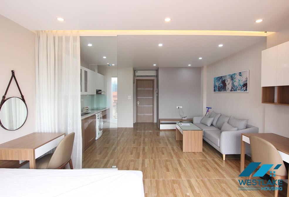 Bright and spacious studio apartment for rent in Dang Thai Mai area, Tay Ho, Ha Noi