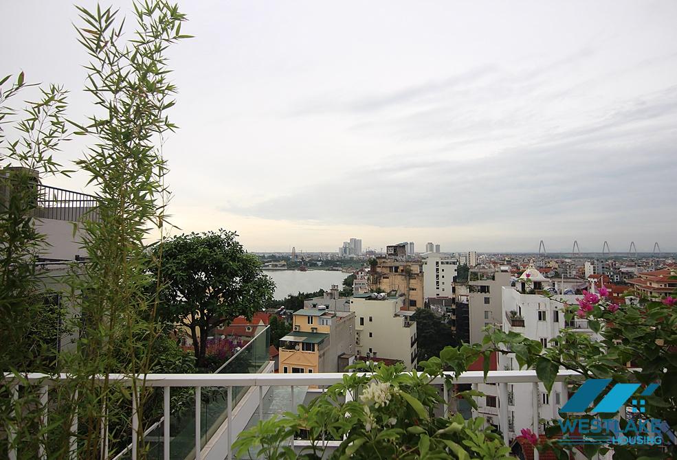 Beautiful apartment on 10th floor with lots of natural light for rent in Tay Ho, Ha Noi