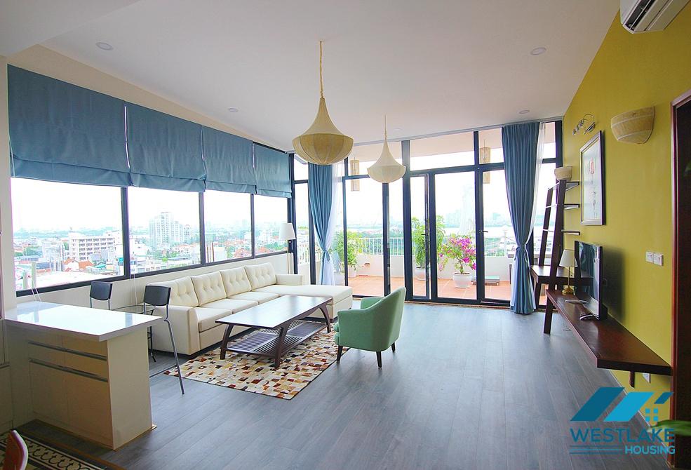  Beautiful apartment on 10th floor with lots of natural light for rent in Tay Ho, Ha Noi