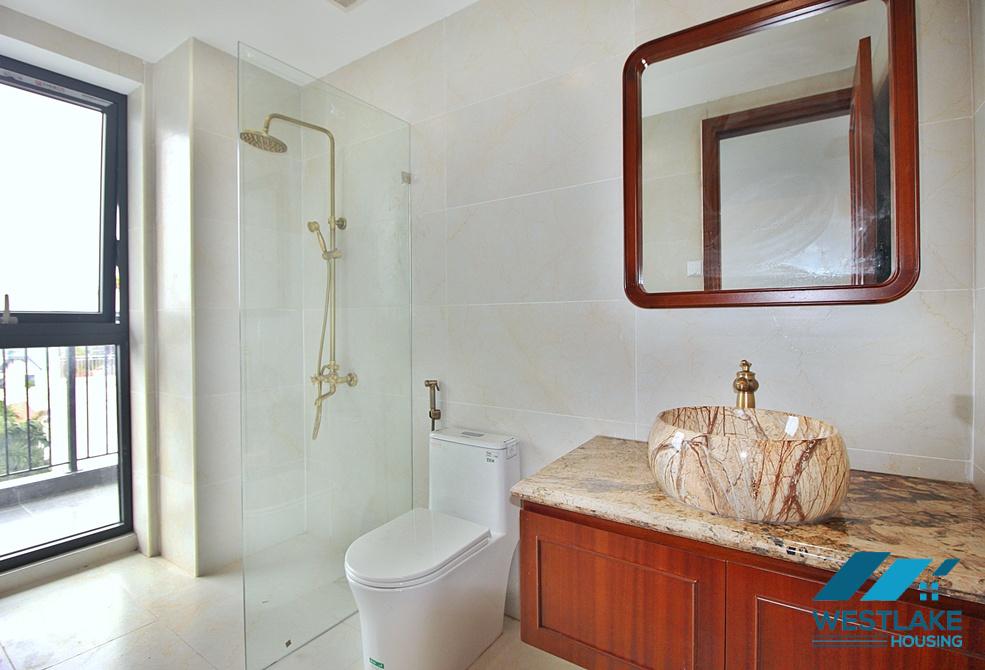 Three bedrooms serviced apartment on high floor for rent on Xuan Dieu street, Tay Ho, Ha Noi