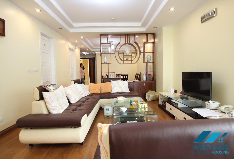 Cozy three bedrooms apartment for rent in Ciputra, Tay Ho ward, Ha Noi