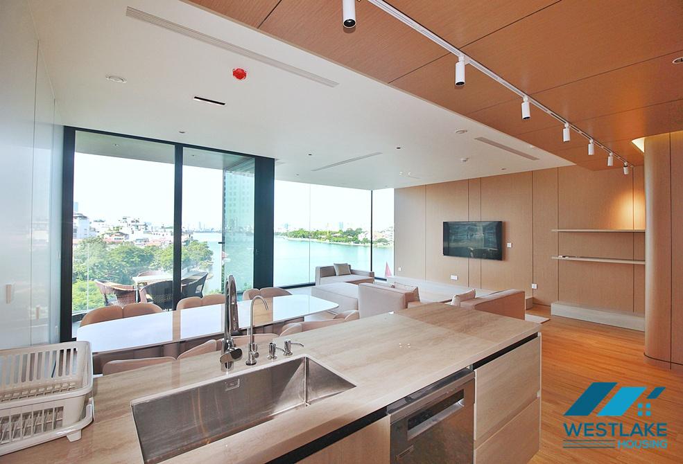 Brand new and modern 02 bedrooms apartment with amazing lake view for rent in Tay Ho, Ha Noi