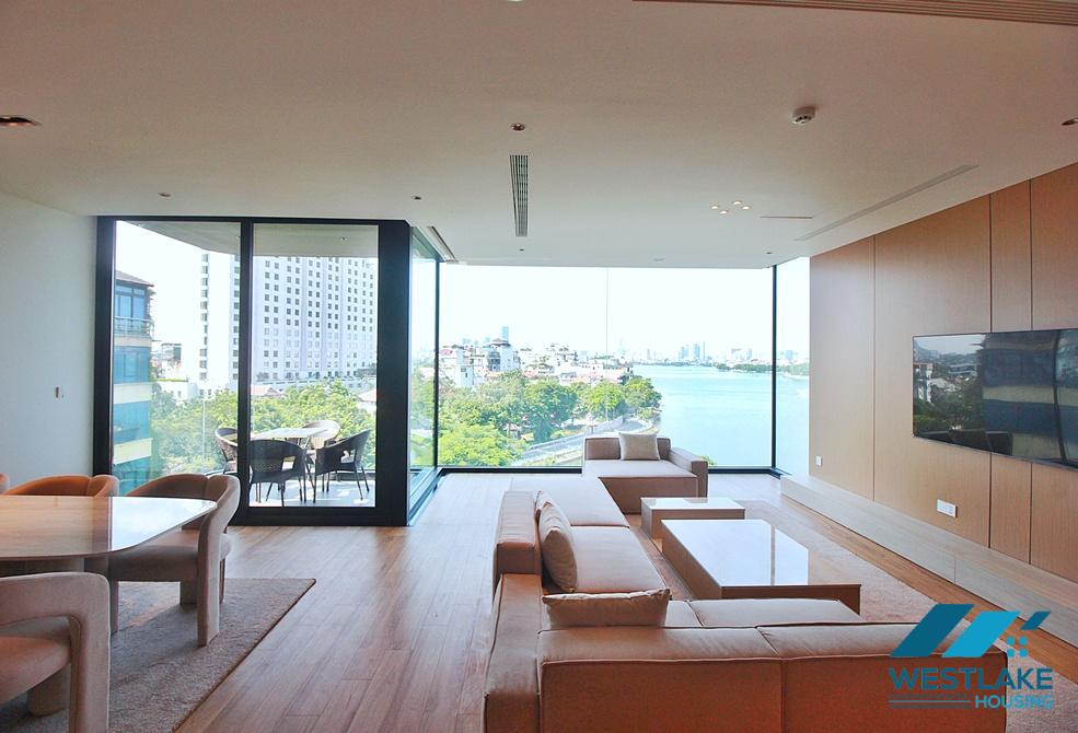 Brand new and modern 02 bedrooms apartment with amazing lake view for rent in Tay Ho, Ha Noi