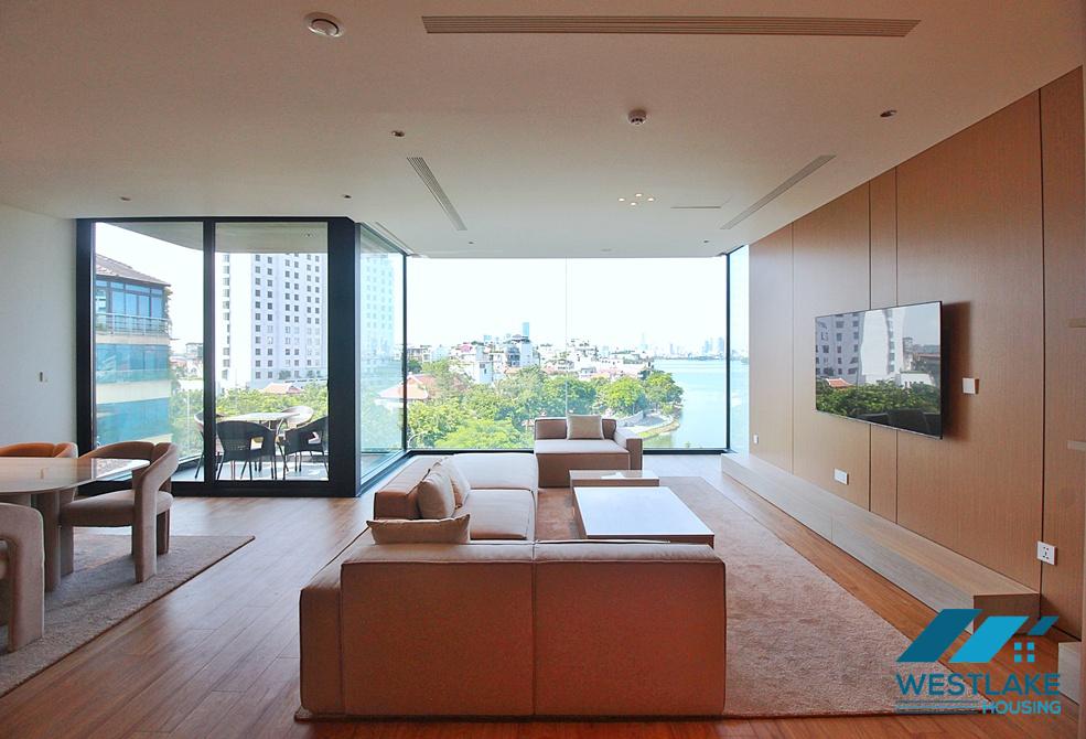 Brand new and modern 02 bedrooms apartment with amazing lake view for rent in Tay Ho, Ha Noi