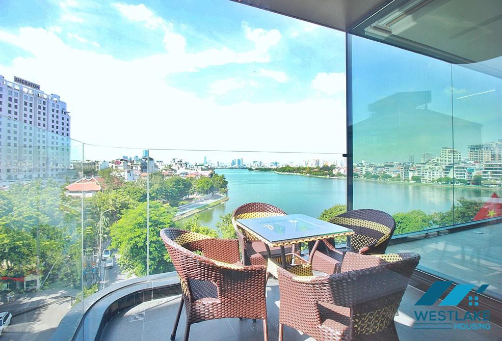 Brand new and modern 02 bedrooms apartment with amazing lake view for rent in Tay Ho, Ha Noi