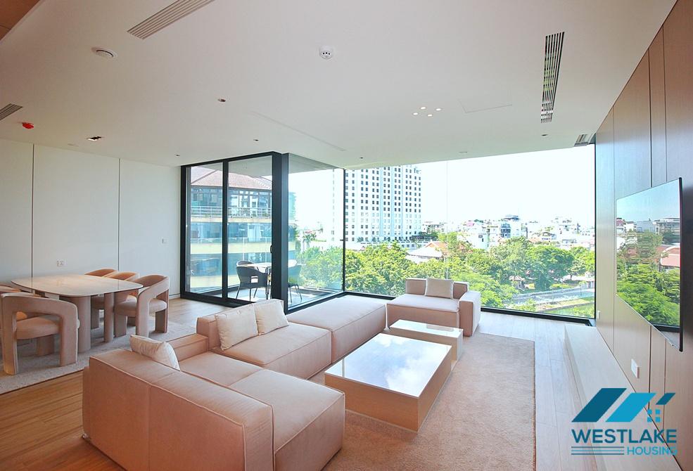 Brand new and modern 02 bedrooms apartment with amazing lake view for rent in Tay Ho, Ha Noi