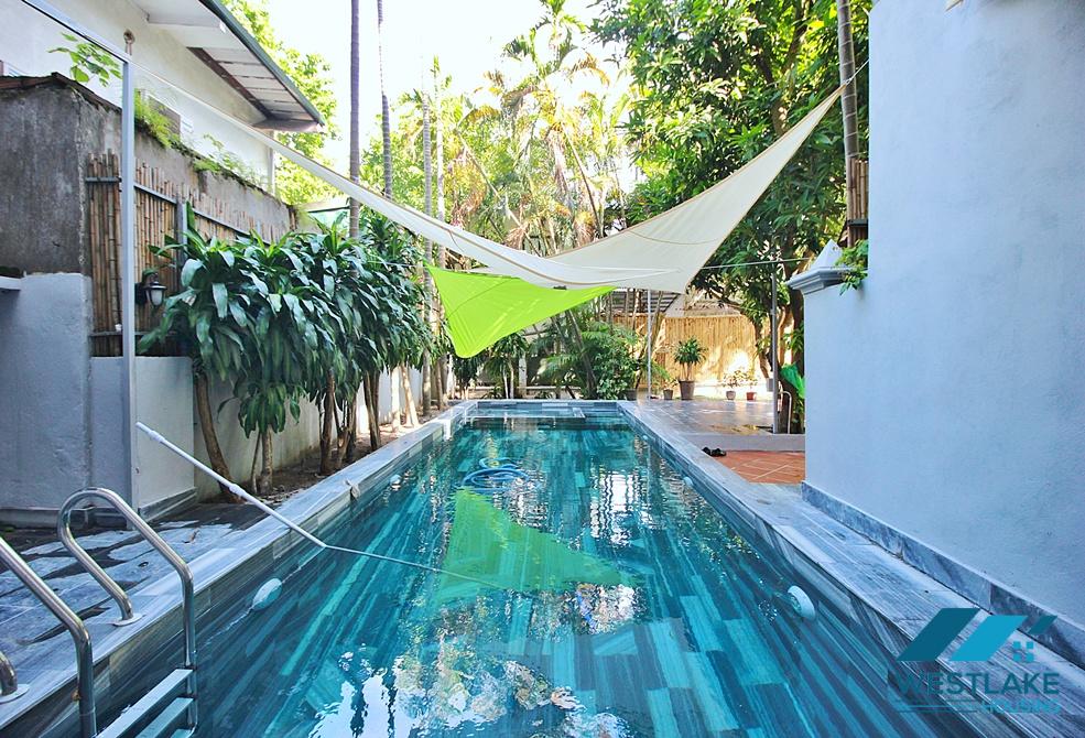 Beautiful garden and swimming pool house for rent in Tay Ho, Ha Noi
