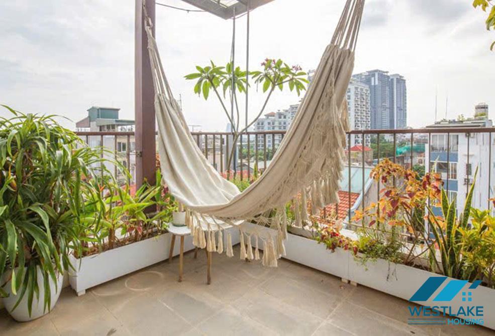 A 1 bedroom apartment with big balcony for rent in Tay Ho, Ha Noi