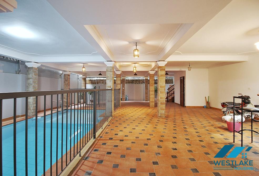 French colonial house with swimming pool for rent in Westlake area, Tay Ho, Ha Noi