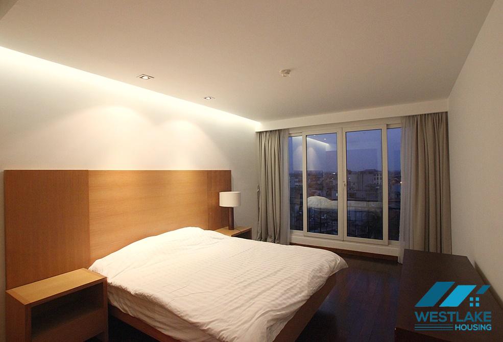 A duplex 3 bedroom apartment with lake view for rent in Xuan Dieu, Tay Ho