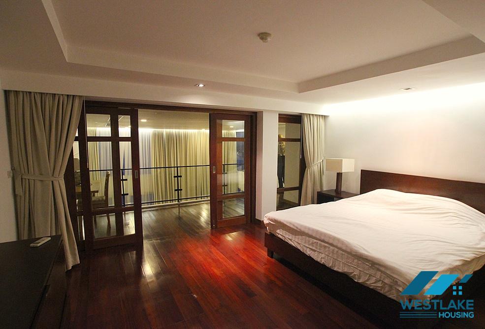 A duplex 3 bedroom apartment with lake view for rent in Xuan Dieu, Tay Ho