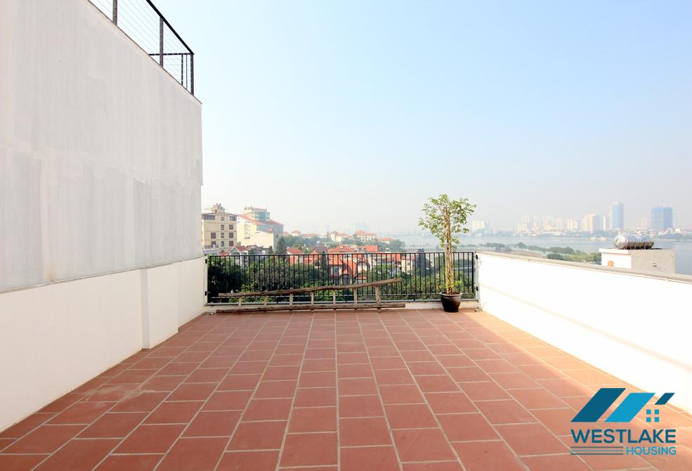 Beautiful lake view apartment with lots of nature light on To Ngoc Van street, Tay Ho, Ha Noi for rent