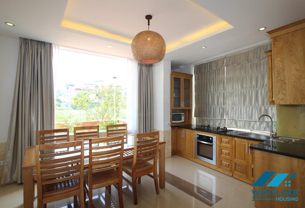 A nice apartment with back yard for rent in Xuan Dieu, Tay Ho