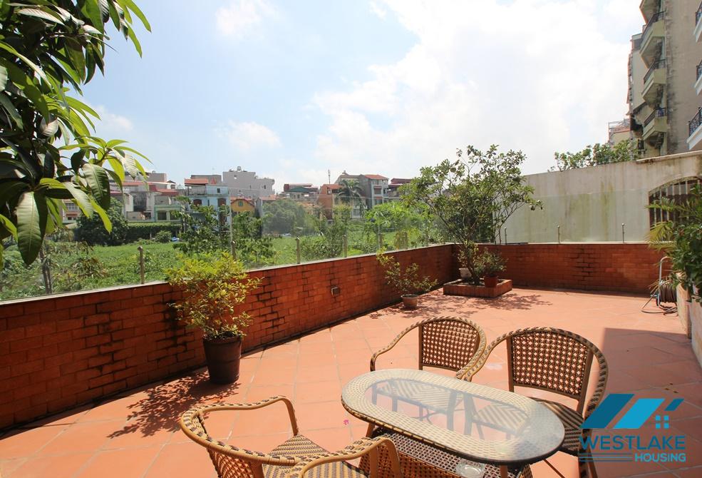 A nice apartment with back yard for rent in Xuan Dieu, Tay Ho