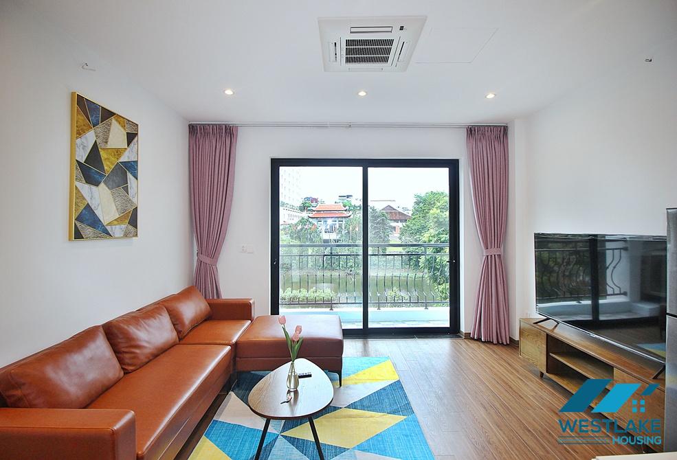 Beautiful lake new 1 bedroom apartment for rent in Tu Hoa area, Tay Ho, Ha Noi