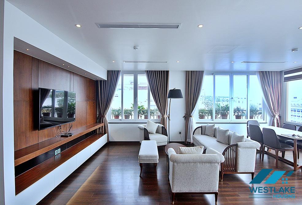 An elegant apartment on top floor for rent on Tu Hoa street, Tay Ho, Ha Noi