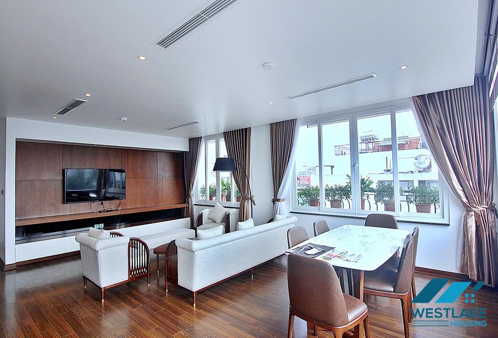 An elegant apartment on top floor for rent on Tu Hoa street, Tay Ho, Ha Noi