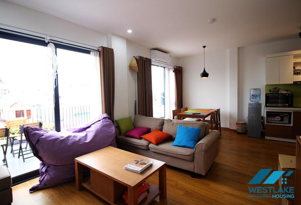 A bright apartment with big balcony for rent in Nghi Tam, Tay Ho