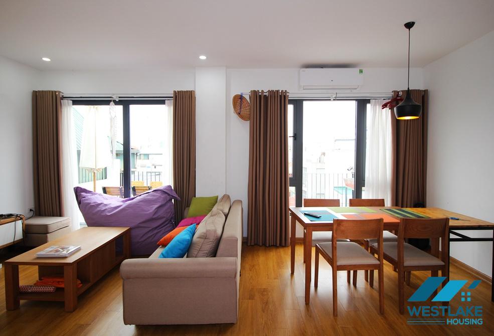A bright apartment with big balcony for rent in Nghi Tam, Tay Ho