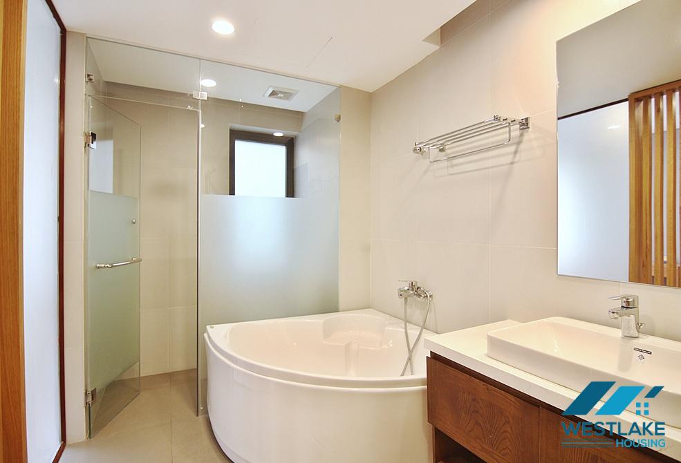 Lake view two bedrooms apartment for rent on Tu Hoa street, Tay Ho, Ha Noi