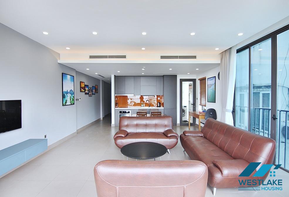 Lake view two bedrooms apartment for rent on Tu Hoa street, Tay Ho, Ha Noi