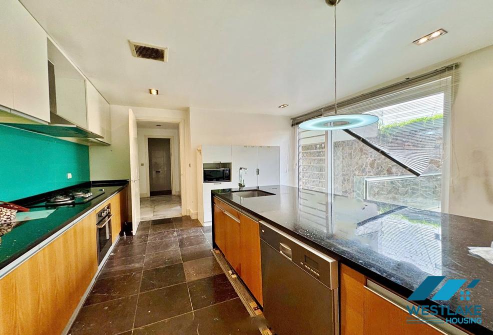 Unfurnished 4 bedrooms house for rent in To Ngoc Van st, Tay Ho ward, Ha Noi