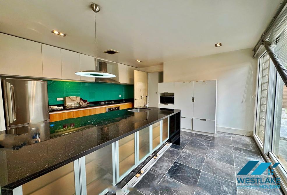 Unfurnished 4 bedrooms house for rent in To Ngoc Van st, Tay Ho ward, Ha Noi