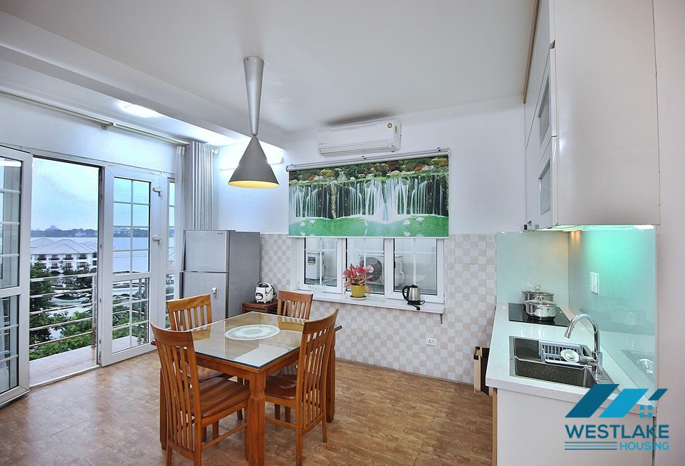 Spacious one bedroom apartment with lake view for rent in Tay Ho, Ha Noi
