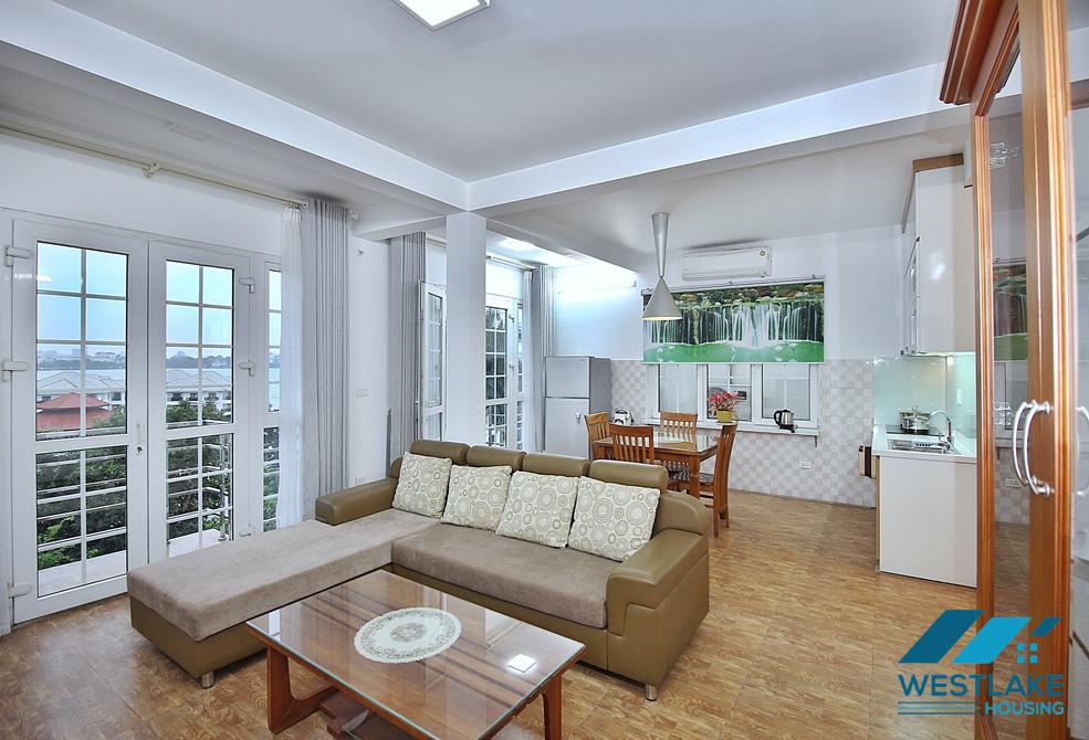 Spacious one bedroom apartment with lake view for rent in Tay Ho, Ha Noi