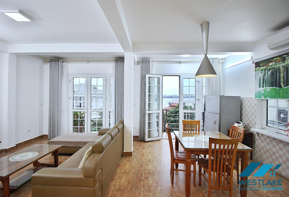 Spacious one bedroom apartment with lake view for rent in Tay Ho, Ha Noi