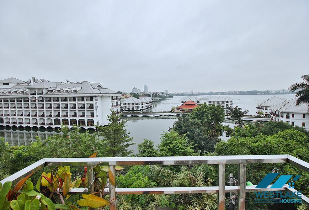 Spacious one bedroom apartment with lake view for rent in Tay Ho, Ha Noi