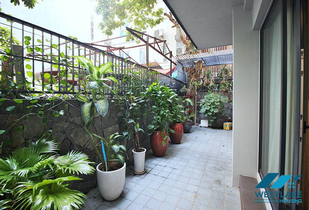 Spacious and modern 02 bedrooms apartment on 1st floor for rent in Tay Ho, Ha Noi