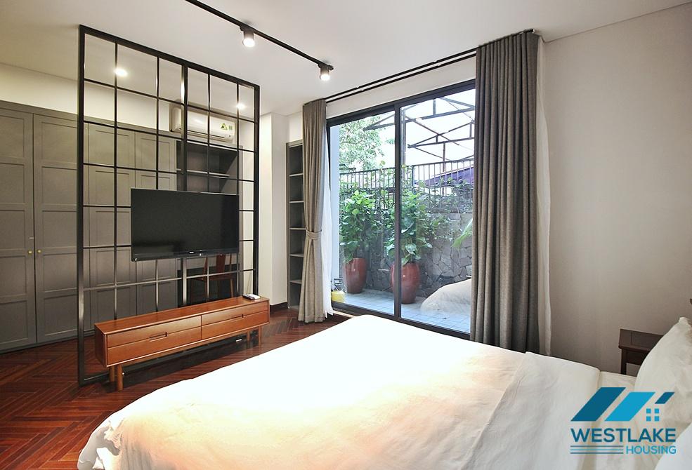 Spacious and modern 02 bedrooms apartment on 1st floor for rent in Tay Ho, Ha Noi