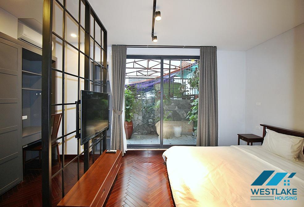 Spacious and modern 02 bedrooms apartment on 1st floor for rent in Tay Ho, Ha Noi