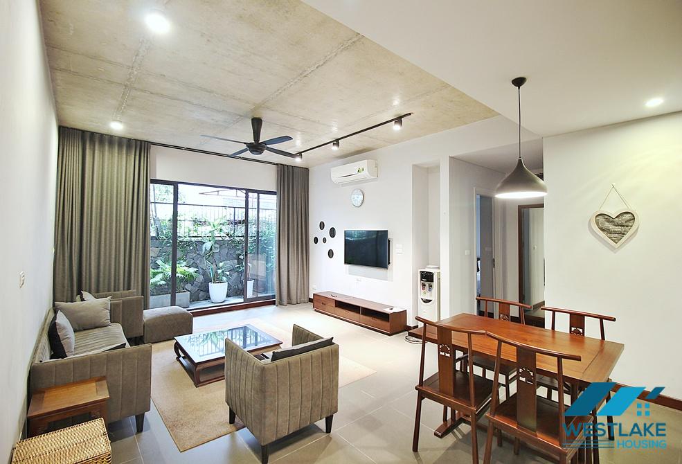 Spacious and modern 02 bedrooms apartment on 1st floor for rent in Tay Ho, Ha Noi