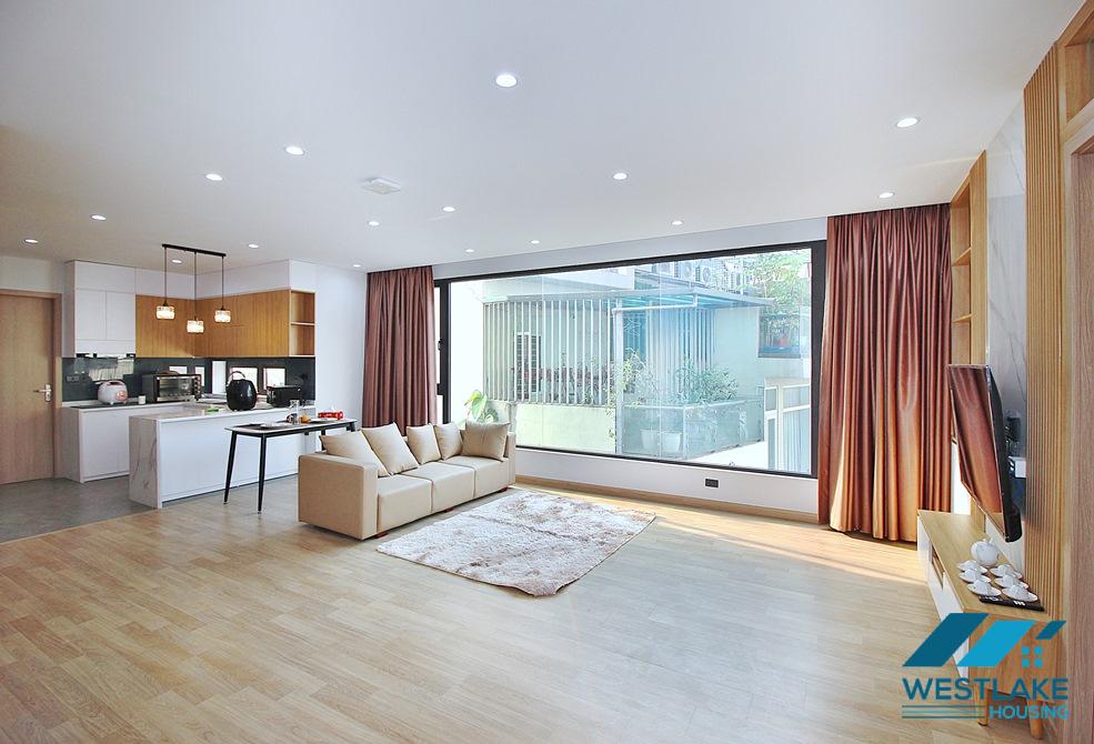 Modern and spacious one bedroom apartment for rent in Lac Long Quan area, Ha Noi